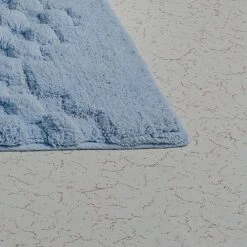 Knightsbridge Luxurious Block Pattern High Quality Year Round Cotton With Non-Skid Back Bath Rug 20" X 30" Light Blue 5 Knightsbridge Luxurious Block Pattern High Quality Year Round Cotton With Non-Skid Back Bath Rug 20" X 30" Light Blue -Bed Linings Sale bb9ce31f249d43d28ddbba5d5e034810