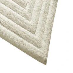 Knightsbridge Diagonal Racetrack 100% Cotton Reversible Bath Rug 20 X 30 Ivory -Bed Linings Sale c2eede90681f42f88b74298aa780a135