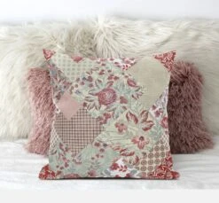 Homezia 20" Red White Floral Zippered Suede Throw Pillow 6 Homezia 20" Red White Floral Zippered Suede Throw Pillow -Bed Linings Sale c52ff4e2547b490d8fe8e65994068347