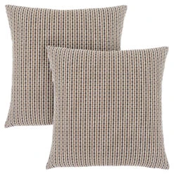 Monarch Specialties I 9239 Pillows, Set Of 2, 18 X 18 Square, Insert Included, Decorative Throw, Accent, Sofa, Couch, Bedroom, Polyester, Hypoallergenic, Brown, Modern