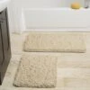 Lavish Home 2 Piece Memory Foam Shag Bath Mat