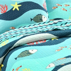 Sea Life Quilt 2Pc Set -Bed Linings Sale d320e0ac402448229f15ecf18a740c45