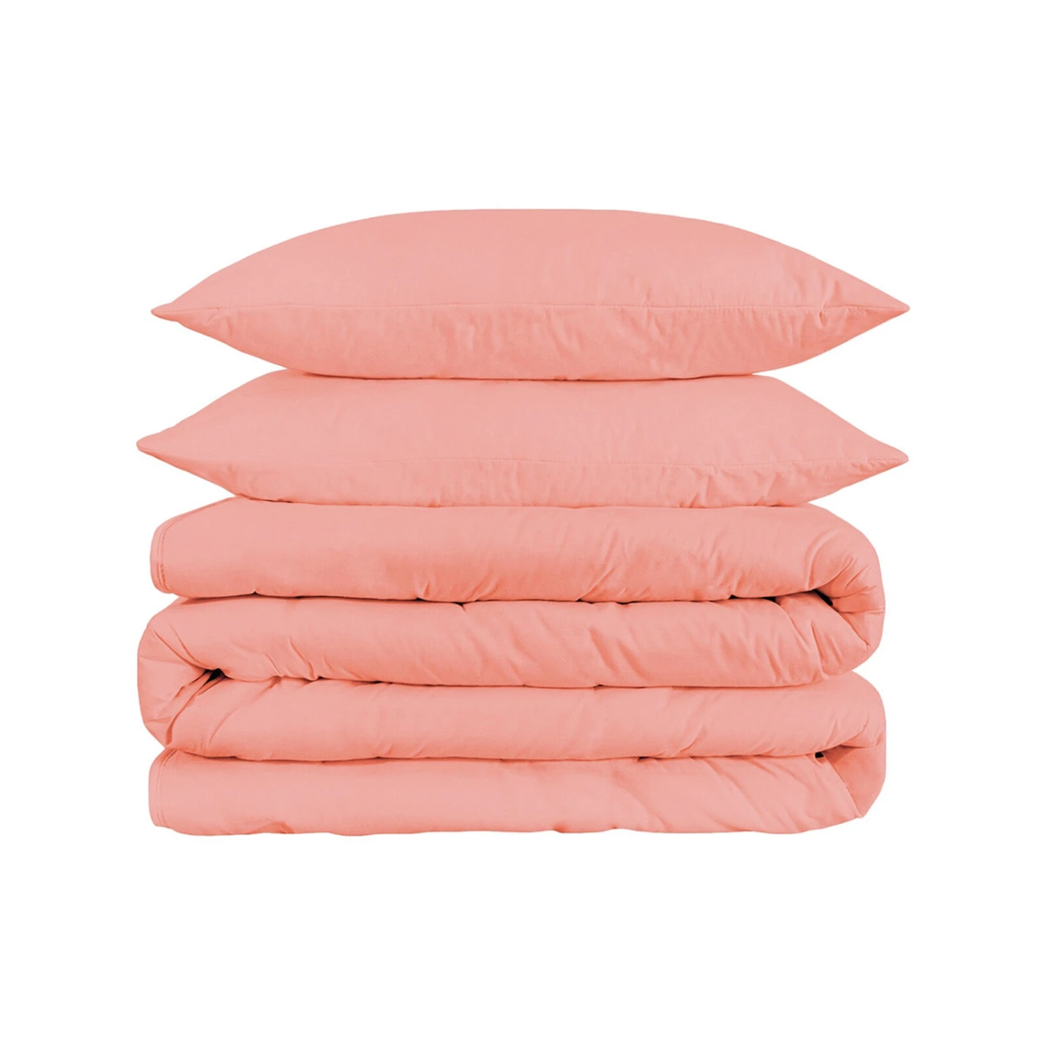 HomeRoots Dusty Rose Queen Cotton Blend 1500 Thread Count Washable Duvet Cover Set 1 HomeRoots Dusty Rose Queen Cotton Blend 1500 Thread Count Washable Duvet Cover Set