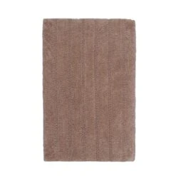 Lavish Striped Bath Rug Is Made Of Soft Plush Cotton Is Super Soft To The Touch 22" X 60" Natural