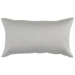 Kahn Hand Quilted Lumbar King Size Pillow Sham, Self Binding-Benzara