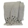 HomeRoots Gray Solid Color Ultra Soft Handloomed Throw Blanket