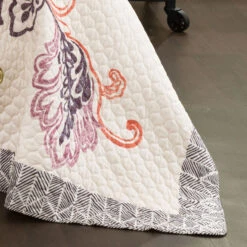 Aster Quilt Navy 3Pc Set Full/Queen -Bed Linings Sale de911e0675af4c7482ff1430dac29990