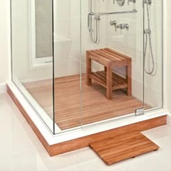 Teak Tile 20" X 14" Shower Mat -Bed Linings Sale debe6f81b496434ab2f9a9521c7f763b
