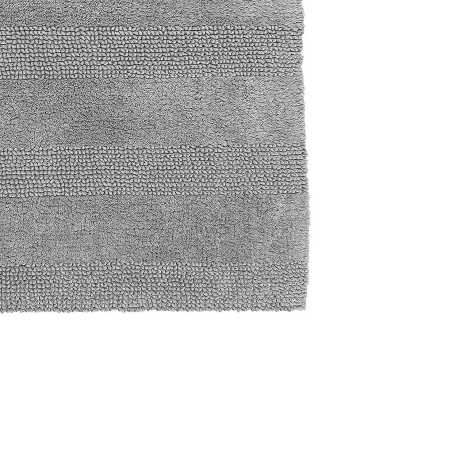 Splendid Striped Bath Rug Is Made Of Soft Plush Cotton Is Super Soft To The Touch 22" X 60" Silver 2 Splendid Striped Bath Rug Is Made Of Soft Plush Cotton Is Super Soft To The Touch 22" X 60" Silver - Image 2