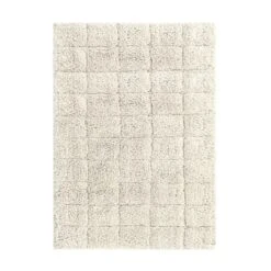 Knightsbridge Summer Tile 220 GSF Non Skid Back Bath Rug 17 X 24 - Light Blue