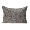 20" Champagne And Gray Cotton Rectangle Throw Pillow