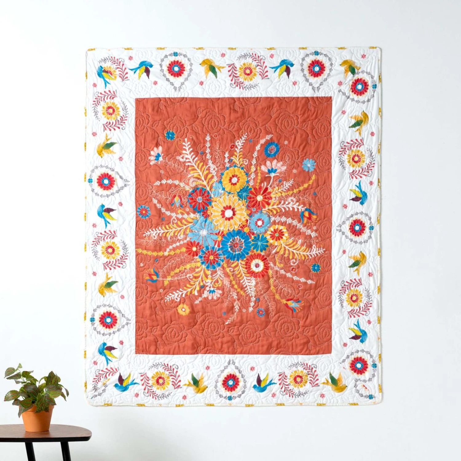 Barefoot Bungalow Topanga Throw Blanket Reversible Floral Print Two Looks In One 50" X 60" Multicolor 3 Barefoot Bungalow Topanga Throw Blanket Reversible Floral Print Two Looks In One 50" X 60" Multicolor - Image 3