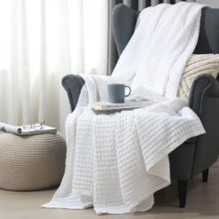 Egyptian Linens - Bamboo Waffle Throw 50x70