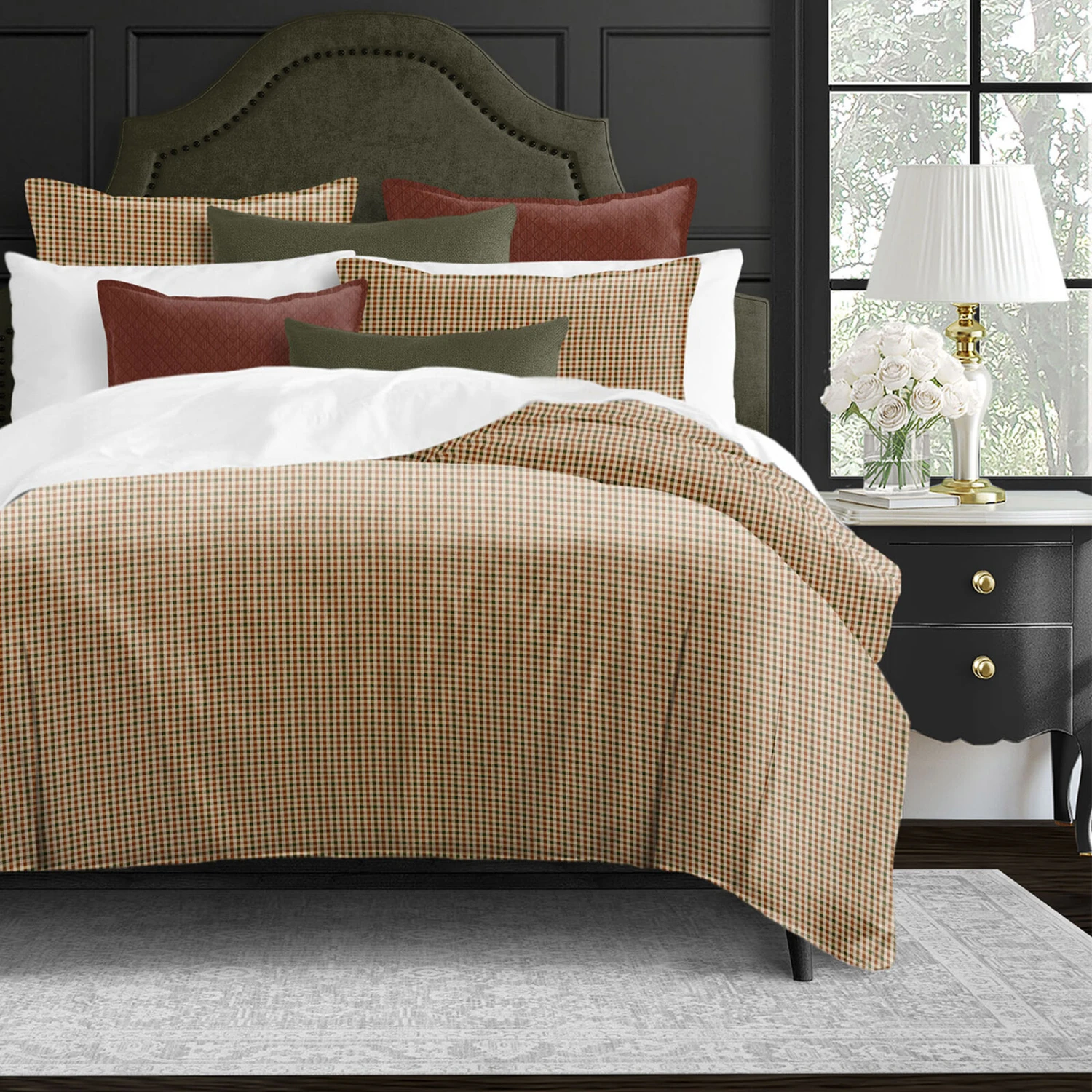 6ix Tailors Fine Linens Harper Cranberry Comforter Set 3 6ix Tailors Fine Linens Harper Cranberry Comforter Set - Image 3