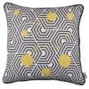 HomeRoots 18"X18" Scandi Square Geo Printed Decorative Throw Pillow Cover