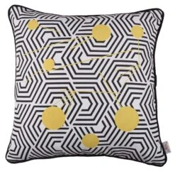HomeRoots 18"X18" Scandi Square Geo Printed Decorative Throw Pillow Cover