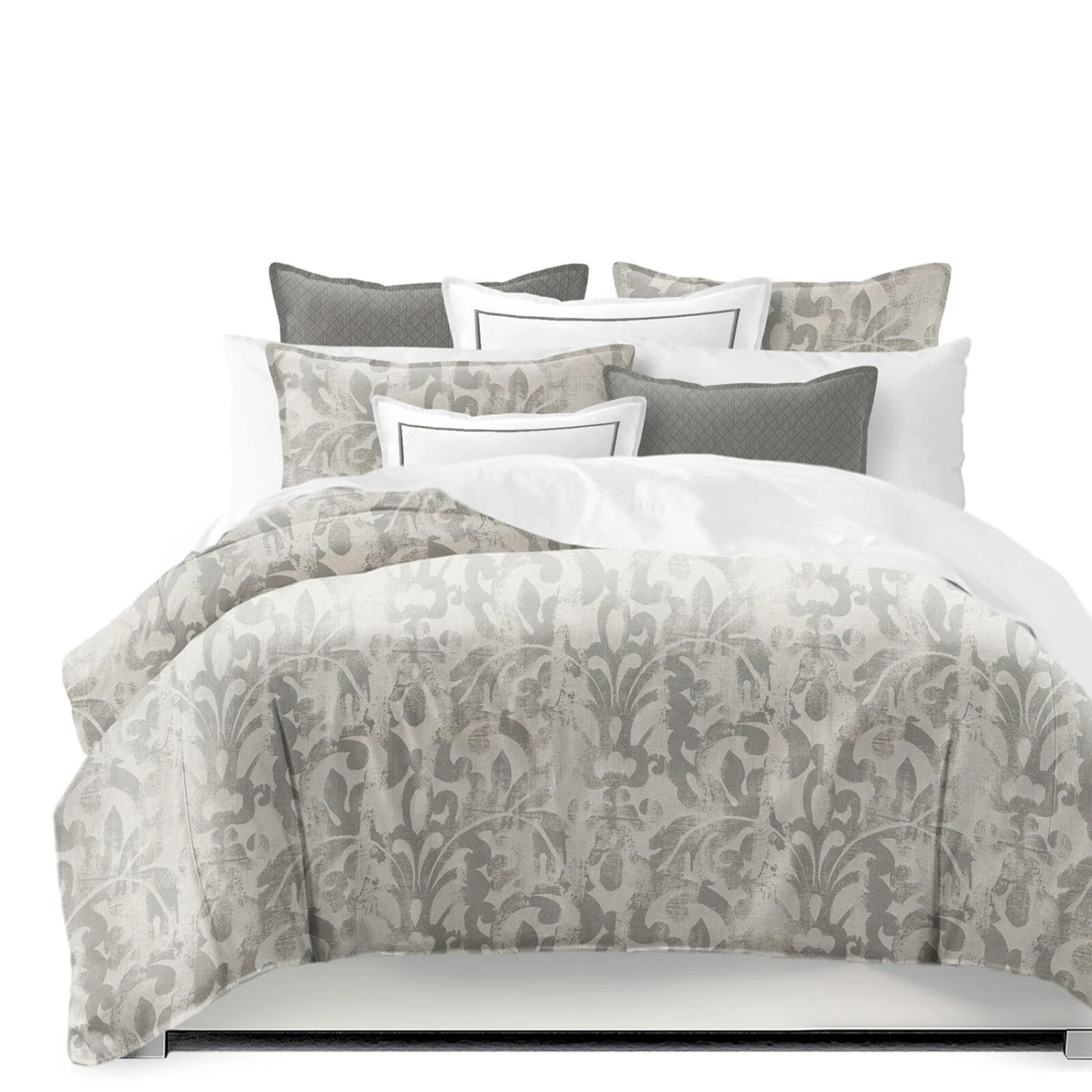 6ix Tailors Fine Linens Paragon Putty Comforter Set 1 6ix Tailors Fine Linens Paragon Putty Comforter Set