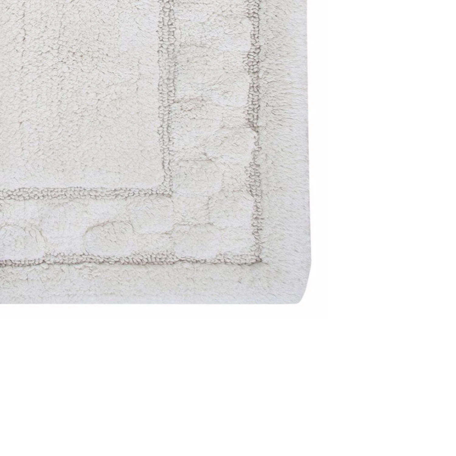 Splendid Soft Plush Cotton Bath Rug Features Fashionable Sculptured Border Design And Non-Slip 24" X 40" Ivory 2 Splendid Soft Plush Cotton Bath Rug Features Fashionable Sculptured Border Design And Non-Slip 24" X 40" Ivory - Image 2