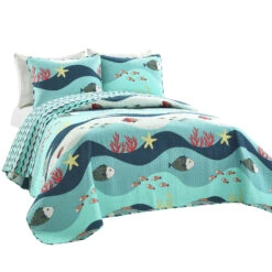 Sea Life Quilt 2Pc Set