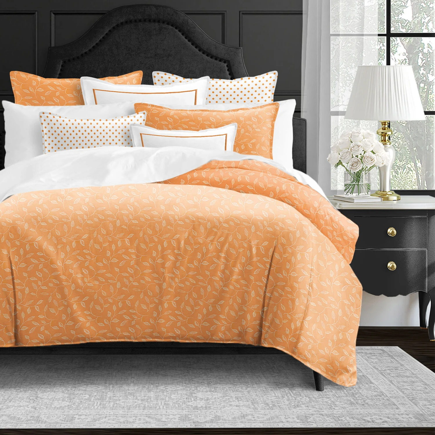 6ix Tailors Fine Linens Sabrina Tangerine Coverlet Set 3 6ix Tailors Fine Linens Sabrina Tangerine Coverlet Set - Image 3