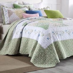 MarCielo 3 Piece Printed Quilt Bedspread Set -Bed Linings Sale f03a1649b4ad4650933cc994cc2504f8