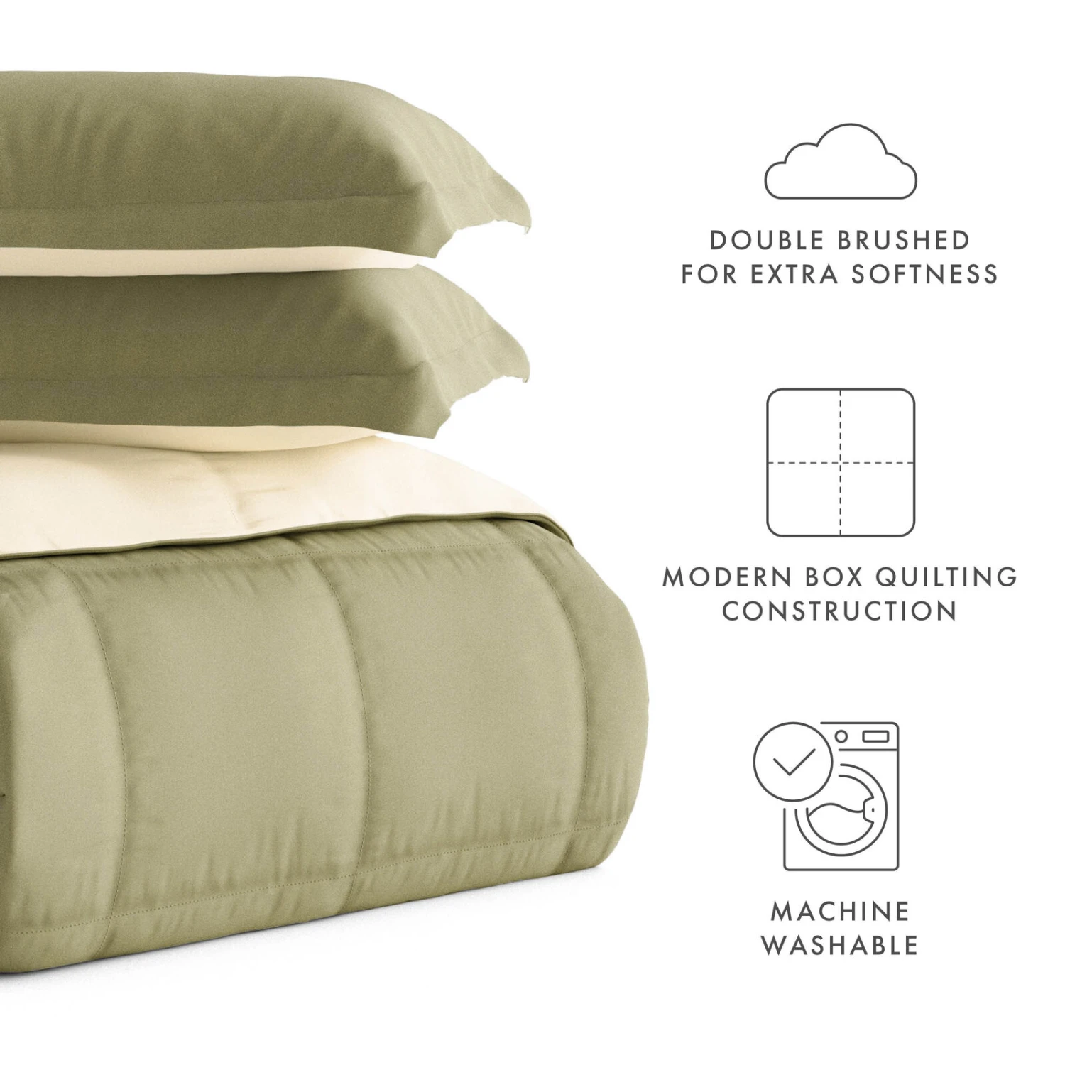 Reversible Comforter Set Super Soft Down-Alternative Bedding 5 Reversible Comforter Set Super Soft Down-Alternative Bedding - Image 5