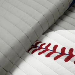 Baseball Game Reversible Oversized Kids Quilt 4Pc Set -Bed Linings Sale f796b1340e55425a8ec2db2c6ed2a6f5