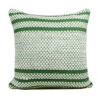 HomeRoots 20" X 20" Jade Green And White 100% Cotton Geometric Zippered Pillow