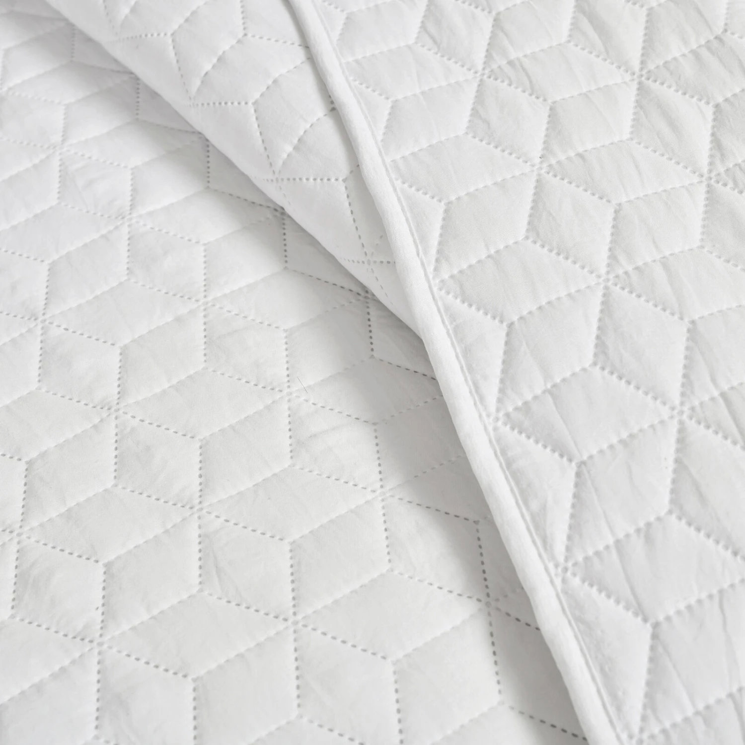 French Country Geo Ruffle Skirt Bedspread 3Pc Set 3 French Country Geo Ruffle Skirt Bedspread 3Pc Set - Image 3