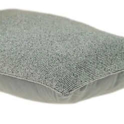 Homezia Shimmering Silver Beaded Luxury Throw Pillow -Bed Linings Sale fe846fcc87274a32875ff21fb5438e68