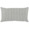 14 X 26 Accent Lumbar Pillow, Down, Striped Pattern, Gray, White Fabric-Benzara
